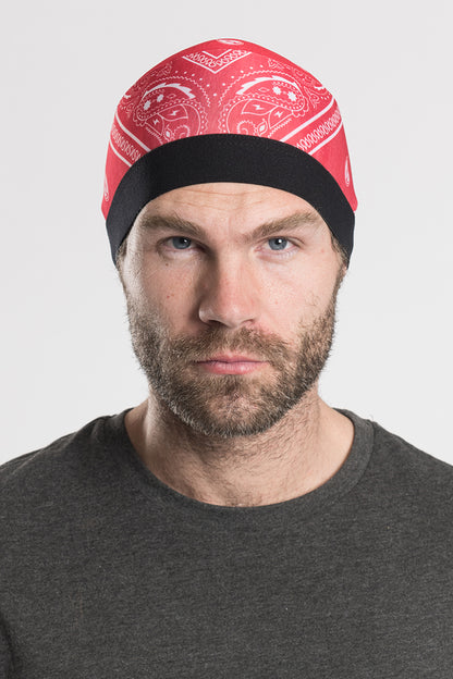 Red Paisley Skull Cap Soaker