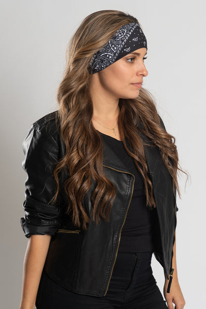 Black Bandana w/Gems Ez Bandz Thin