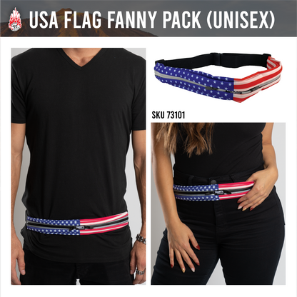 USA w/Light Reflective Ez Fanny Pack