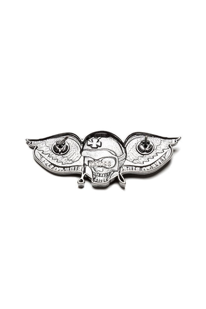 LIVE TO RIDE Helmet & Wings Skull Pin