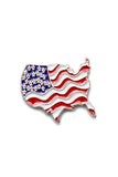 Wavy USA Flag Pin
