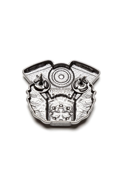 V-Twin Engine w/Iron Cross & Flames Pin