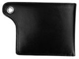 4.75"L x 4"W Wallet Full-Grain Leather Solid Black