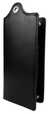 7"L x 3.75"W Wallet Full-Grain Leather Solid Black