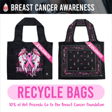 Pink Ribbon, RIDE FOR CURE Recycle Bag