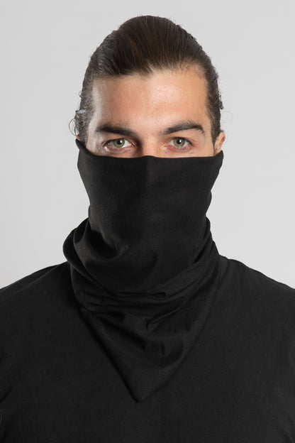Solid Black Bandana Tube
