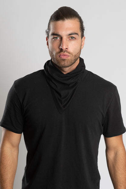 Solid Black Bandana Tube