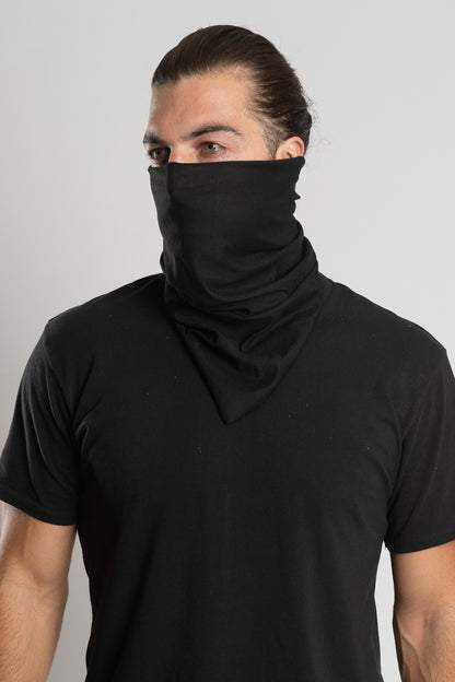 Solid Black Bandana Tube