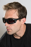 Classic Matte Black Biker Sunglasses