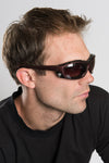 Classic Matte Brown Biker Sunglasses