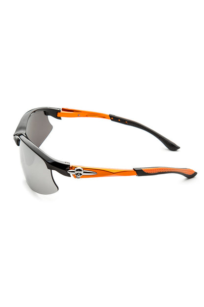 High Performance Metallic Orange Biker Sunglasses