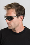 High Performance Matte Gray Biker Sunglasses