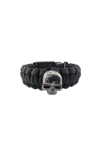 Chrome Skull Survival Paracord Bracelet