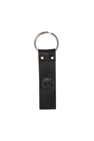 Single Key-Skull Black Leather