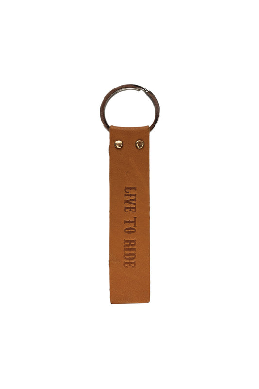 Single Key-LIVE TO RIDE Brown Leather