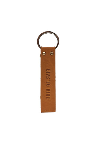 Single Key-LIVE TO RIDE Brown Leather