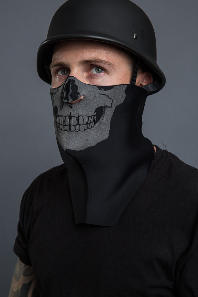 Skull (Glow-in-the-Dark Ink) Half Face Mask – Hair Glove