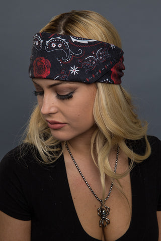  - Bandana - Roses Paisley Bandana - 1