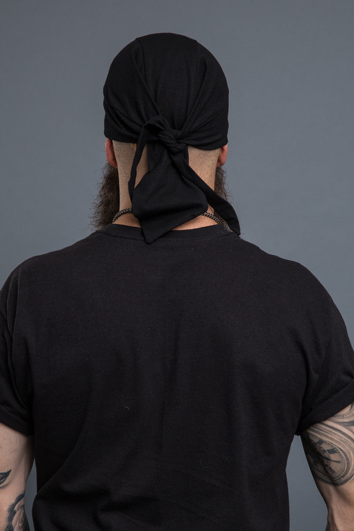  - Full Head Wrap - Solid Black Full-Head Wrap - 5