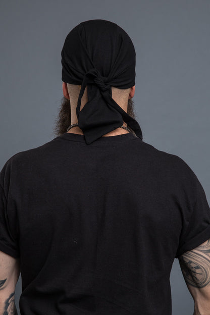  - Full Head Wrap - Solid Black Full-Head Wrap - 5