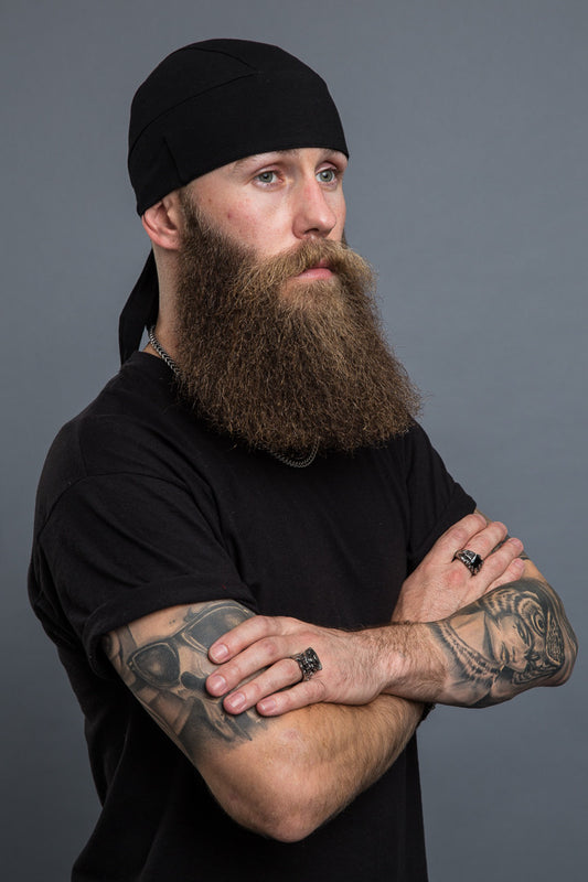  - Full Head Wrap - Solid Black Full-Head Wrap - 1