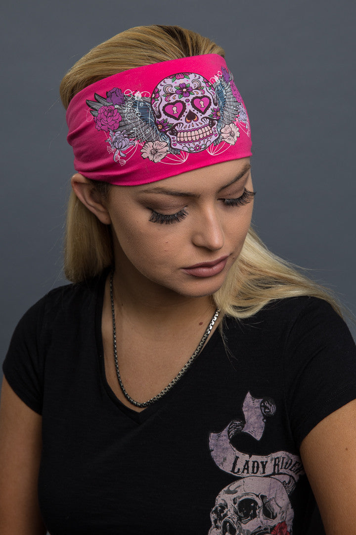  - Headband - Floral Sugar Skull EZ Bandz - 6