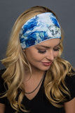  - Headband - Blue Roses & Skulls EZ Bandz - 5
