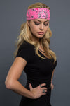  - Bandana Headband - Pink Ribbon Crystal EZ Dana - 1