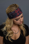  - Bandana Headband - Roses Paisley EZ Dana - 4