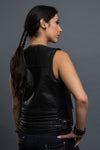 Black / 4 inch - Ponytail Holder - Angel Rider Embossed Hair Glove - 3