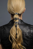  - Ponytail Holder - Star Concho Laced-up Hair Glove - 2