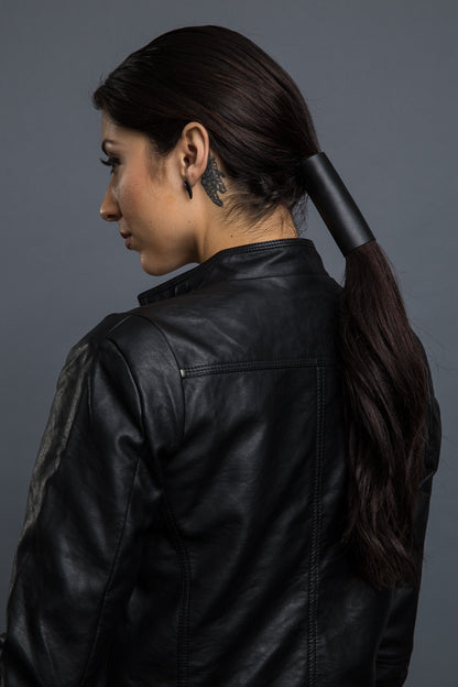  - Ponytail Holder - Classic Leather Hair Glove - 3