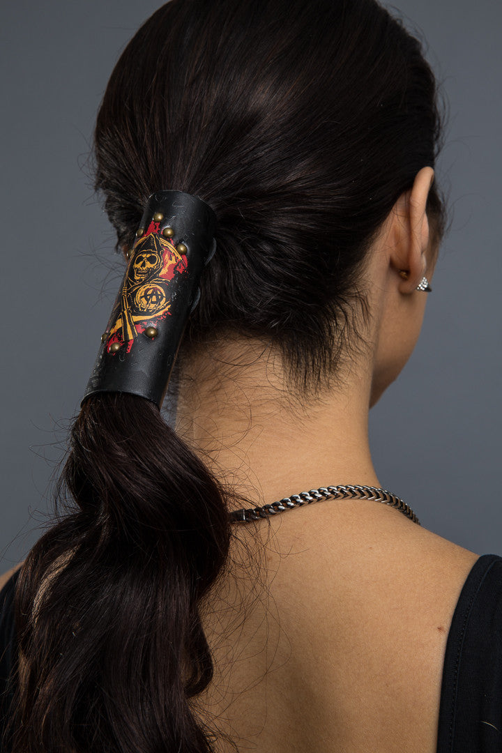  - Ponytail Holder - SOA Reaper Copper Studs Hair Glove - 3
