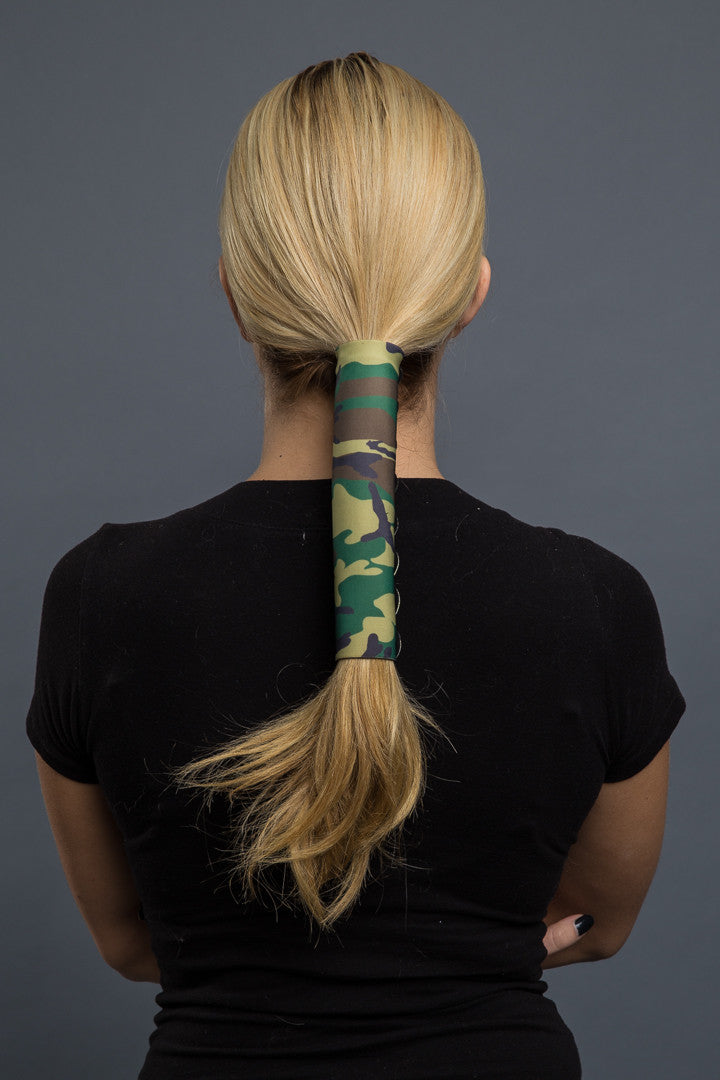  - Ponytail Holder - Camouflage Neoprene Hair Glove - 3