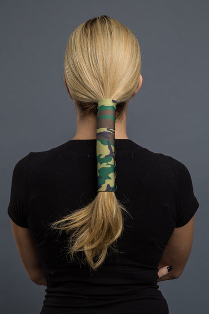  - Ponytail Holder - Camouflage Neoprene Hair Glove - 3