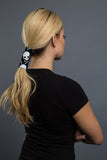 Black / 4 inch - Ponytail Holder - Skeleton Neoprene Hair Glove - 1