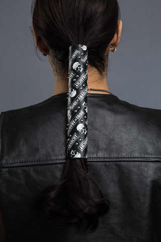  - Ponytail Holder - SOA Skull Metallic Nail Head Hair Glove - 6