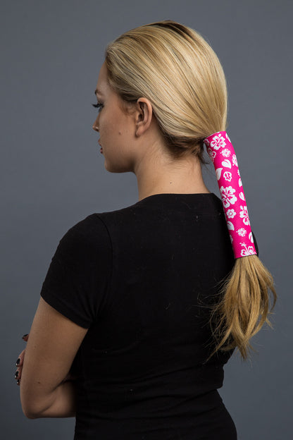  - Ponytail Holder - Hibiscus Flower Neoprene Hair Glove - 3