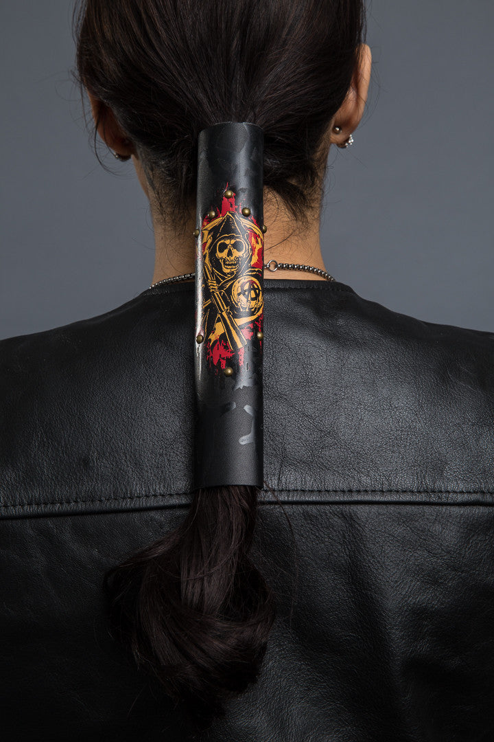  - Ponytail Holder - SOA Reaper Copper Studs Hair Glove - 5