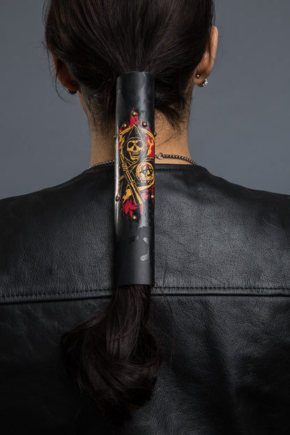  - Ponytail Holder - SOA Reaper Copper Studs Hair Glove - 5