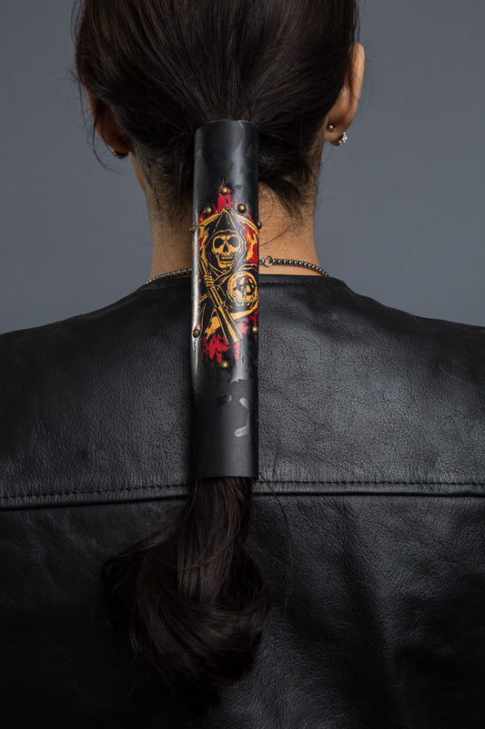  - Ponytail Holder - SOA Reaper Copper Studs Hair Glove - 5