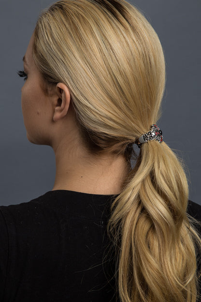 - Hair Pin - Antique Silver Iron Cross Stone Hair Ringz - 6