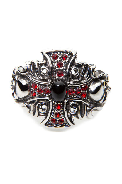  - Hair Pin - Antique Silver Iron Cross Stone Hair Ringz - 2