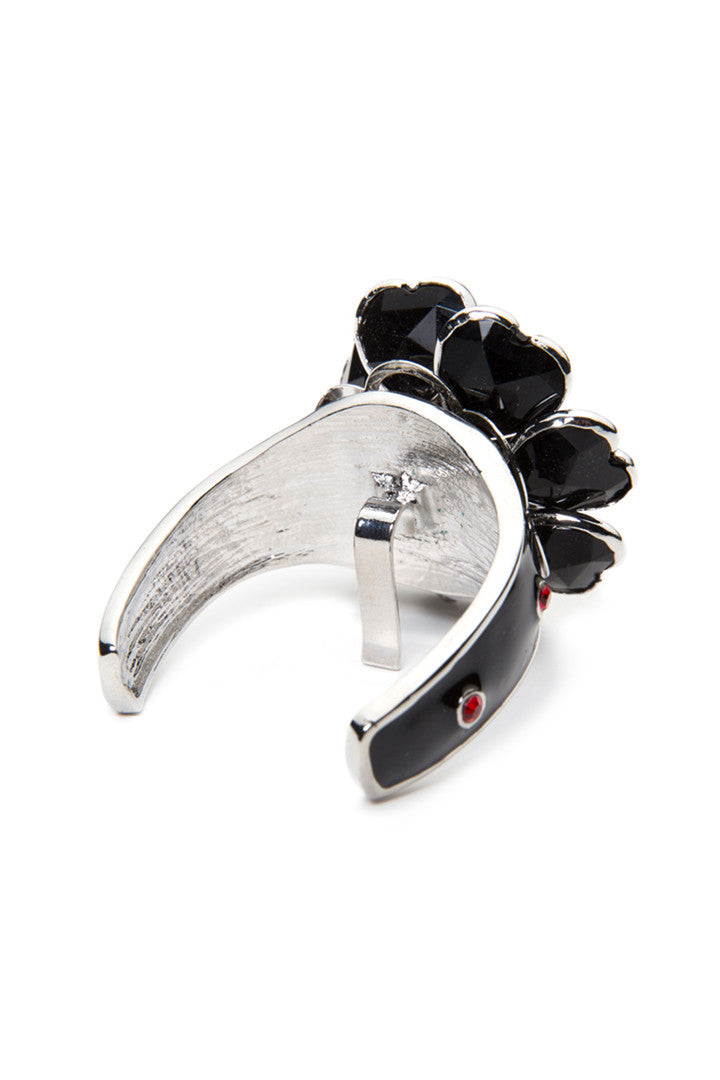  - Hair Pin - Black Heart Petals Stone Hair Ringz - 5