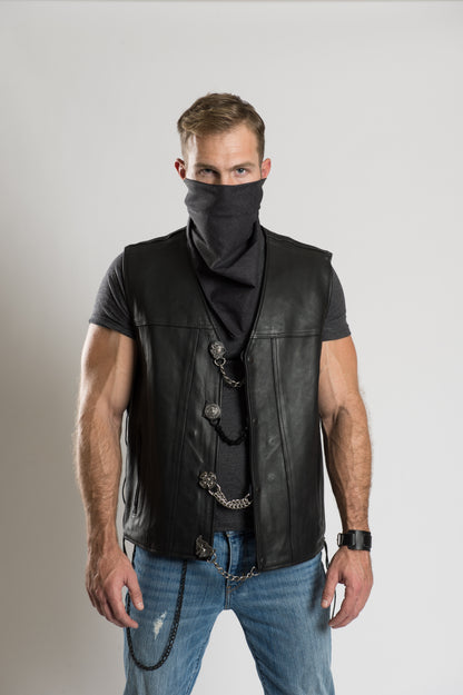 Solid Faded Black  22" Bandana