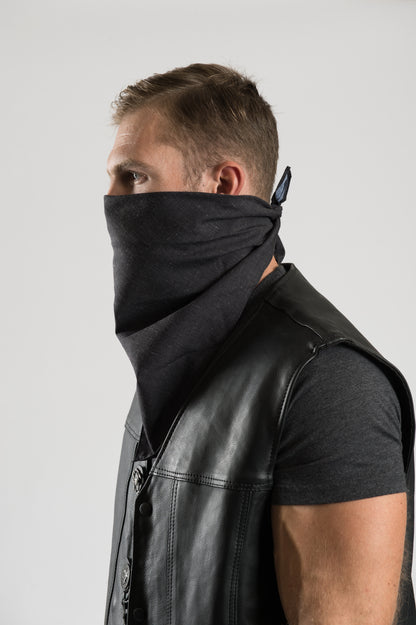 Solid Faded Black  22" Bandana