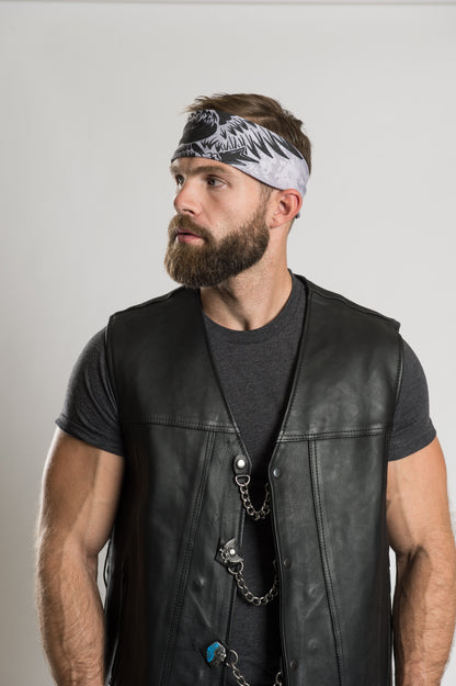 Americana Light Gray Camouflage 22" Bandana