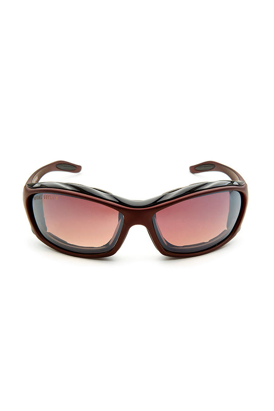 Classic Matte Brown Biker Sunglasses