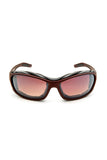 Classic Matte Brown Biker Sunglasses