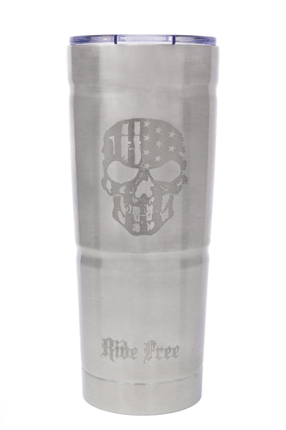 Stainless Steel Tumbler Silver RIDE FREE (25.4 oz)